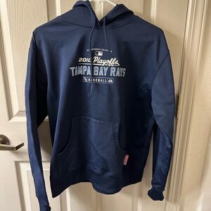 Majestic Navy Blue Tampa Bay Rays 2010 Playoffs Hoodie